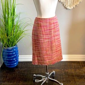 Pink tweed skirt